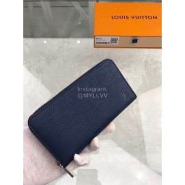 Louis Vuitton Elegant Leather Zipper Medium Wallet Blue M60307