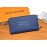Louis Vuitton Exquisite Crisscross Leather Long Zipper Wallet Blue M30513