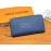 Louis Vuitton Exquisite Crisscross Leather Long Zipper Wallet Blue M60015