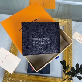 Louis Vuitton Fashion Crisscross Leather Two Fold Short Wallet M62288