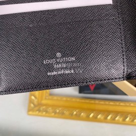 Louis Vuitton Classic Printed Leather Two Fold Short Wallet Blue M62288