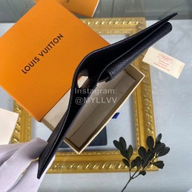 Louis Vuitton Classic Printed Leather Two Fold Short Wallet Blue M62288