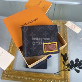 Louis Vuitton Classic Print Embossed Leather Two Fold Short Wallet M69253