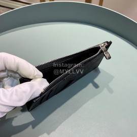 Louis Vuitton Exquisite Printed Leather Wallet Clip Black M64038