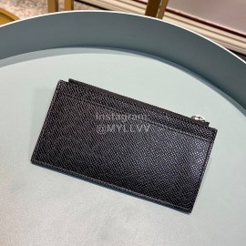 Louis Vuitton Exquisite Crisscross Leather Fashion Wallet Clip Black M64038