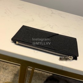 Louis Vuitton Exquisite Crisscross Leather Fashion Wallet Clip Black M64038