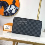 Louis Vuitton Fashion Daminer Plaid Canvas Long Zipper Wallet M63076