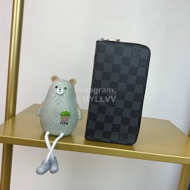 Louis Vuitton Fashion Daminer Plaid Canvas Long Zipper Wallet M63076