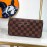 Louis Vuitton Fashion Daminer Plaid Canvas Long Zipper Wallet Coffee M60015