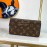 Louis Vuitton Fashion Daminer Printed Canvas Long Zipper Wallet Coffee M60017