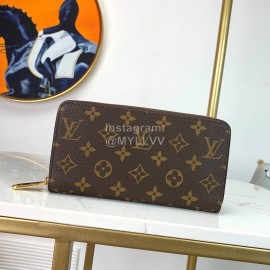 Louis Vuitton Fashion Daminer Printed Canvas Long Zipper Wallet Coffee M60017