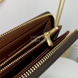 Louis Vuitton Fashion Daminer Printed Canvas Long Zipper Wallet Coffee M60017