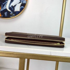 Louis Vuitton Fashion Daminer Printed Canvas Long Zipper Wallet Coffee M60017