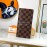 Louis Vuitton Fashion Daminer Plaid Canvas Long Two Fold Wallet Coffee M60017
