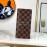 Louis Vuitton Fashion Daminer Plaid Canvas Long Two Fold Wallet Coffee M60017
