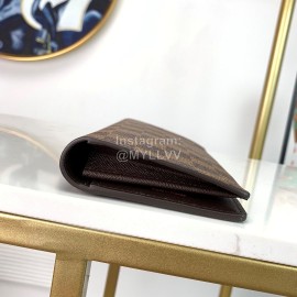 Louis Vuitton Fashion Daminer Plaid Canvas Long Two Fold Wallet Coffee M60017