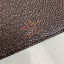 Louis Vuitton Fashion Daminer Plaid Canvas Short Two Fold Wallet Coffee N60895