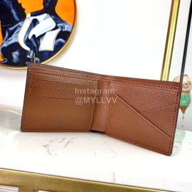 Louis Vuitton Fashion Daminer Printed Canvas Short Two Fold Wallet Coffee M60895