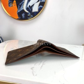 Louis Vuitton Fashion Daminer Printed Canvas Short Two Fold Wallet Coffee M60895