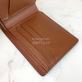 Louis Vuitton Fashion Daminer Printed Canvas Short Two Fold Wallet Coffee M60895