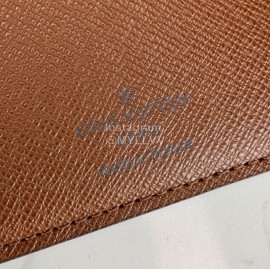 Louis Vuitton Fashion Daminer Printed Canvas Short Two Fold Wallet Coffee M60895