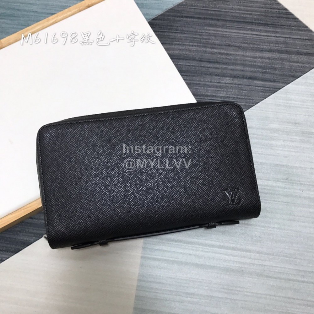 Louis Vuitton Crisscross Cowhide Large Zipper Purse M61698