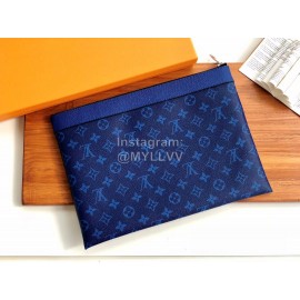 Louis Vuitton Fashion Classic Printed Handbag Blue M62291