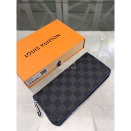 Louis Vuitton Classic Plaid Canvas Zipper Long Wallet N63305