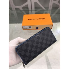 Louis Vuitton Classic Plaid Canvas Zipper Long Wallet N63305