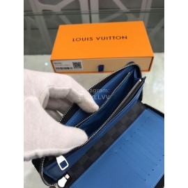Louis Vuitton Classic Plaid Canvas Zipper Long Wallet N63305