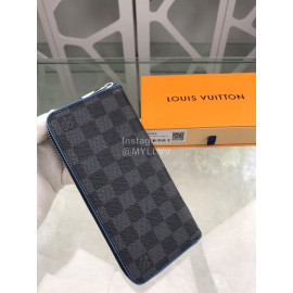 Louis Vuitton Classic Plaid Canvas Zipper Long Wallet N63305