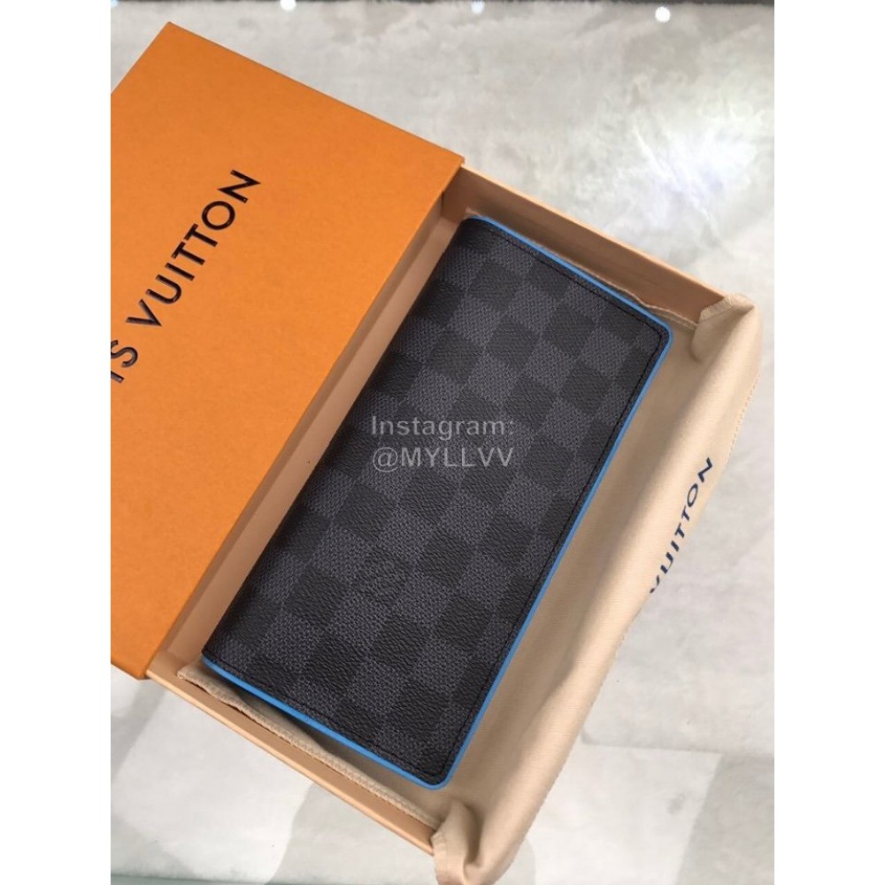 Louis Vuitton Classic Plaid Canvas Two Fold Long Wallet N63243