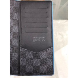 Louis Vuitton Classic Plaid Canvas Two Fold Long Wallet N63243