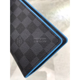 Louis Vuitton Classic Plaid Canvas Two Fold Long Wallet N63243