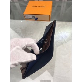 Louis Vuitton Classic Plaid Canvas Two Fold Short Wallet Coffee N63167