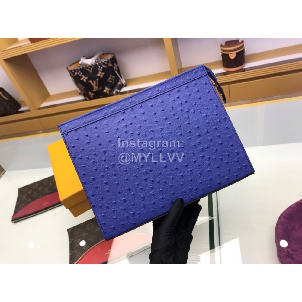 Louis Vuitton Blue Crocodile Leather Exquisite Handbag M61692