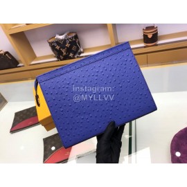 Louis Vuitton Blue Crocodile Leather Exquisite Handbag M61692