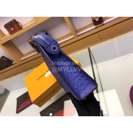 Louis Vuitton Blue Crocodile Leather Exquisite Handbag M61692