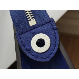 Louis Vuitton Blue Crocodile Leather Exquisite Handbag M61692