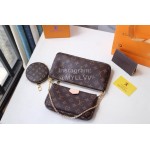 Louis Vuitton Canvas Light Fashionable Three Piece Handbag M44823