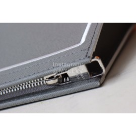 Louis Vuitton Exquisite Cross Stitch Embroidered Cowhide Handbag For Men Gray M61692