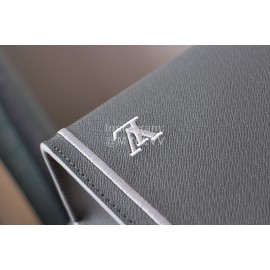 Louis Vuitton Exquisite Cross Stitch Embroidered Cowhide Handbag For Men Gray M61692