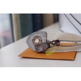 Louis Vuitton Exquisite Cross Stitch Embroidered Cowhide Handbag For Men White M61692