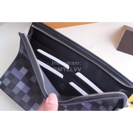 Louis Vuitton Fashion Coated Plaid Canvas Mosaic Medium Handbag Gray N41696