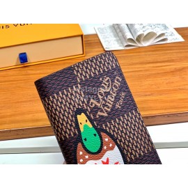 Louis Vuitton Canvas Print Vintage Two Fold Long Wallet N60393