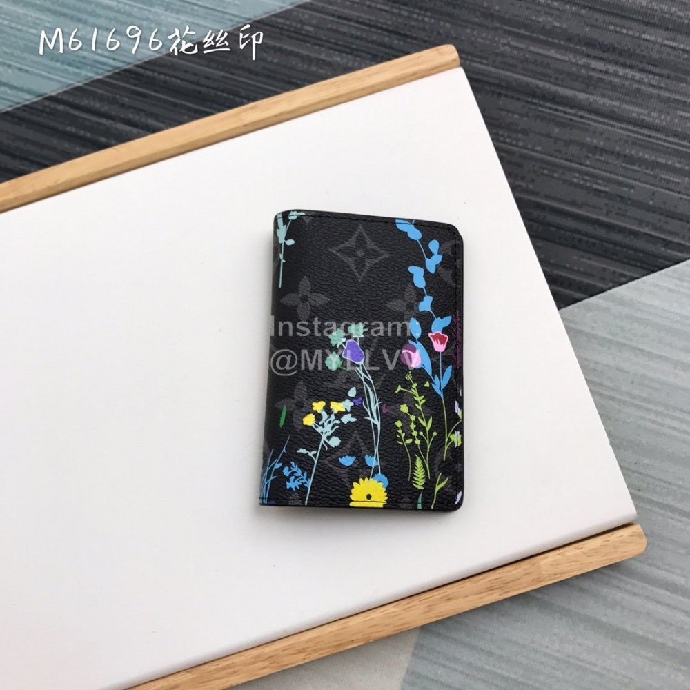 Louis Vuitton Fashion Flower Print Short Two Fold Wallet M61696