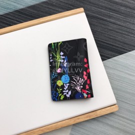 Louis Vuitton Fashion Flower Print Short Two Fold Wallet M61696