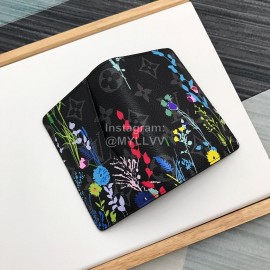 Louis Vuitton Fashion Flower Print Short Two Fold Wallet M61696