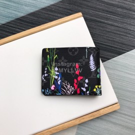 Louis Vuitton Fashion Flower Print Short Two Fold Wallet M60895