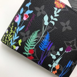 Louis Vuitton Fashion Flower Print Short Two Fold Wallet M60895